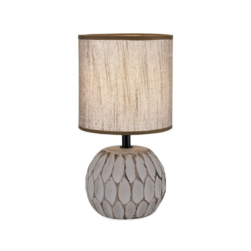 Lámpara de mesa PINIA 1xE14/25W/230V cerámica beige/gris
