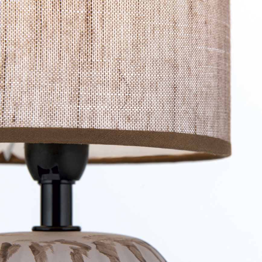 Lámpara de mesa PINIA 1xE14/25W/230V cerámica beige/gris
