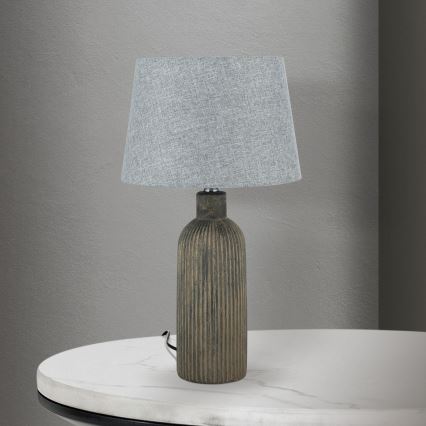 Lámpara de mesa ORCHID 1xE27/40W/230V cerámica marrón/gris