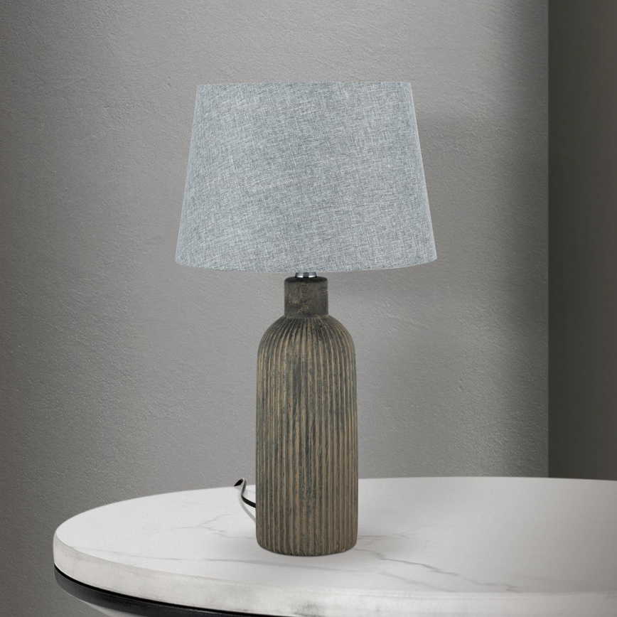 Lámpara de mesa ORCHID 1xE27/40W/230V cerámica marrón/gris