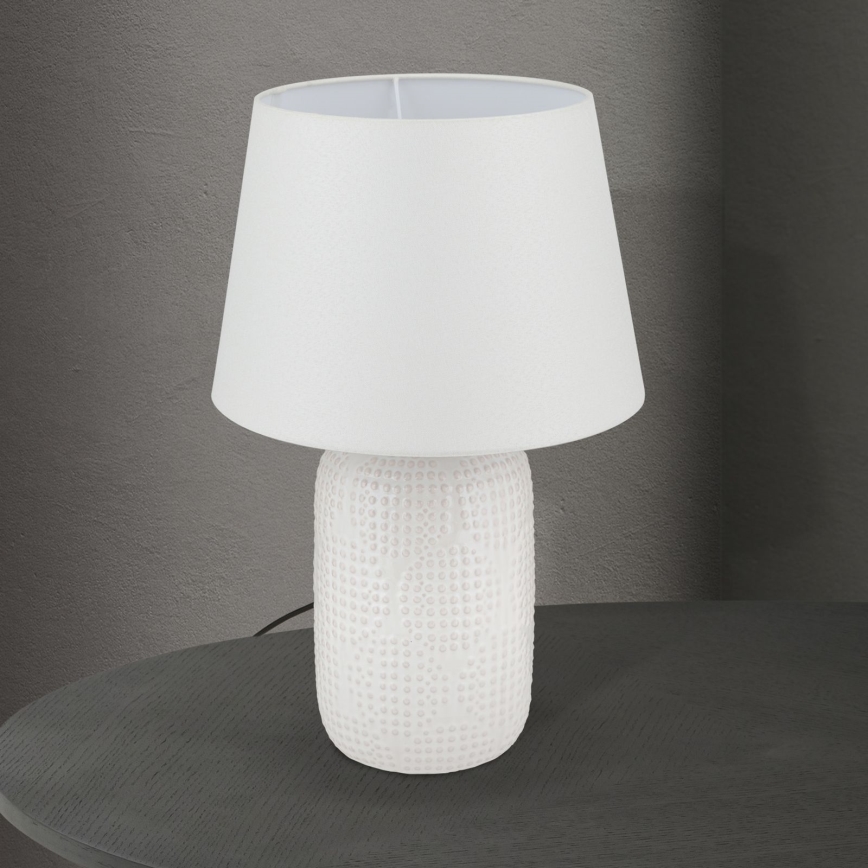 Lámpara de mesa CORAL 1xE27/40W/230V cerámica/blanco