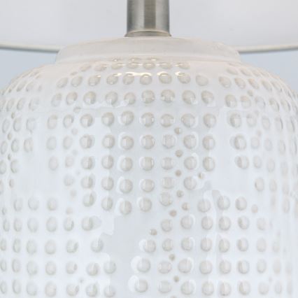 Lámpara de mesa CORAL 1xE27/40W/230V cerámica/blanco