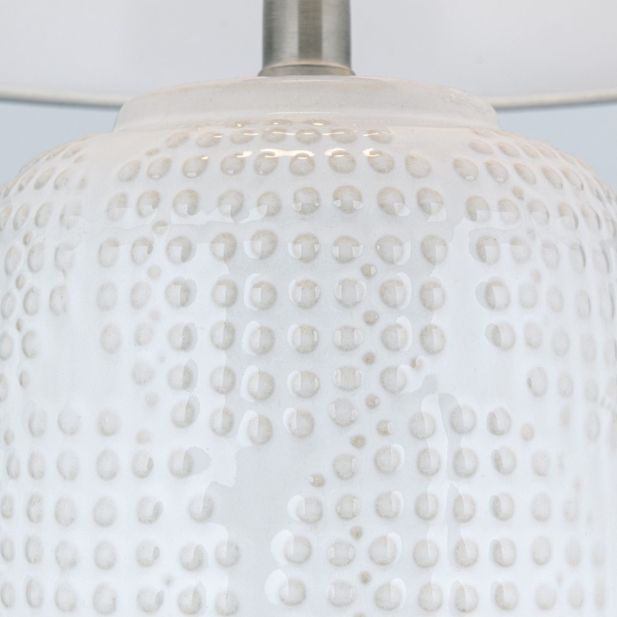 Lámpara de mesa CORAL 1xE27/40W/230V cerámica/blanco