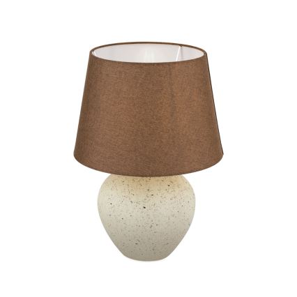 Lámpara de mesa MASAI 1xE27/40W/230V cerámica marrón/beige