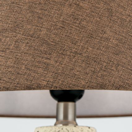 Lámpara de mesa MASAI 1xE27/40W/230V cerámica marrón/beige