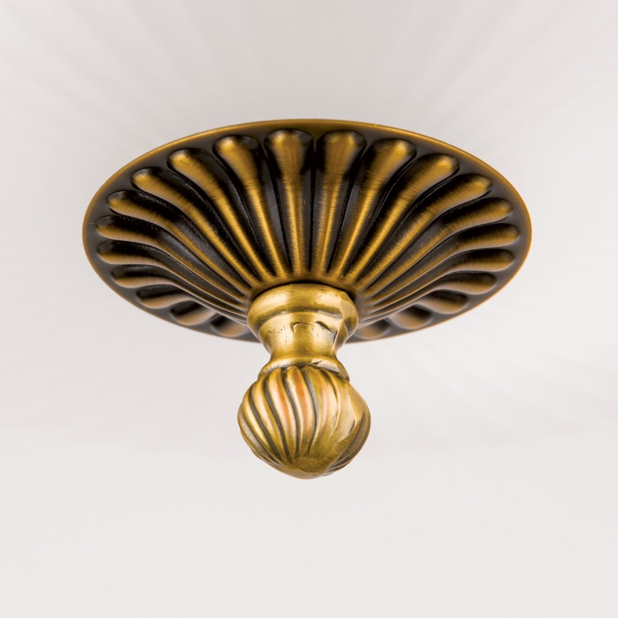 Lámpara colgante con cadena ROCCA 9xE27/60W/230V diá. 75 cm bronce/blanco