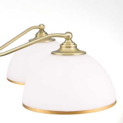Lámpara colgante con cadena OLD LAMP 5xE27/40W/230V diá. 75 cm blanco/latón