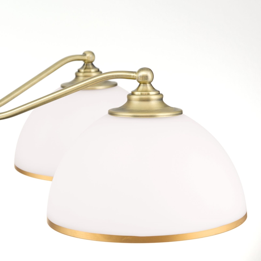 Lámpara colgante con cadena OLD LAMP 5xE27/40W/230V diá. 75 cm blanco/latón