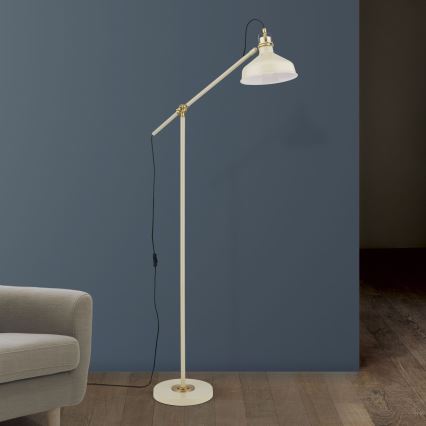 Lámpara de pie SCHILLER 1xE27/40W/230V color crema/bronce
