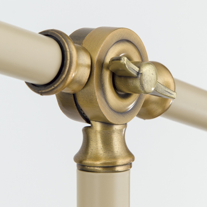 Lámpara de pie SCHILLER 1xE27/40W/230V color crema/bronce