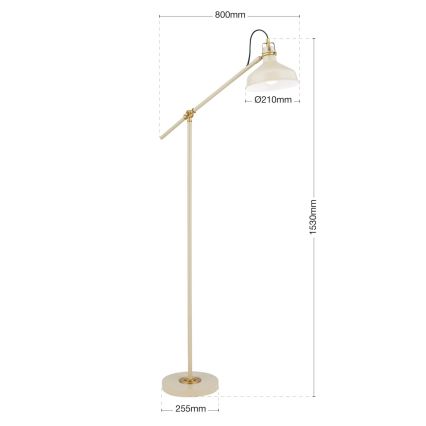 Lámpara de pie SCHILLER 1xE27/40W/230V color crema/bronce