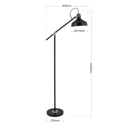 Lámpara de pie SCHILLER 1xE27/40W/230V negro/bronce