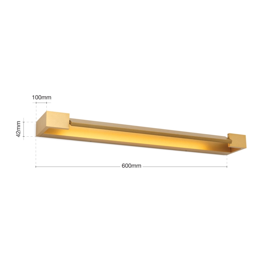 Iluminación LED para espejos de baño MARILYN LED/18W/230V 60 cm IP44 dorado