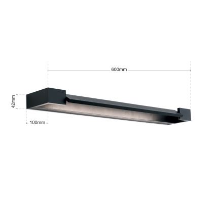 Iluminación LED para espejos de baño MARILYN LED/18W/230V 60 cm IP44 negro
