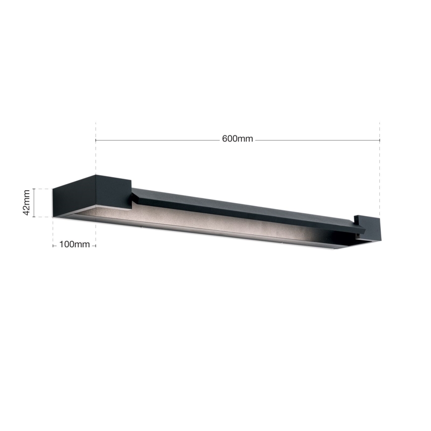 Iluminación LED para espejos de baño MARILYN LED/18W/230V 60 cm IP44 negro