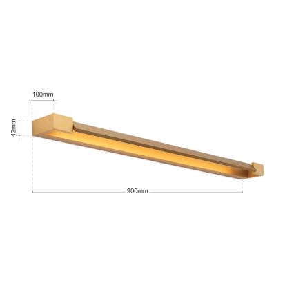 Iluminación LED para espejos de baño MARILYN LED/24W/230V 90 cm IP44 dorado