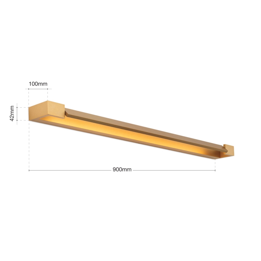 Iluminación LED para espejos de baño MARILYN LED/24W/230V 90 cm IP44 dorado