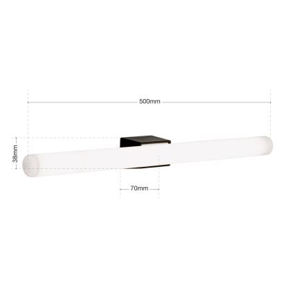Aplique LED VISAGIST 1xS14d/8W/230V negro