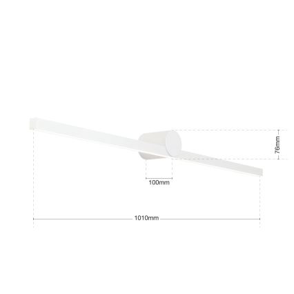 Iluminación LED para espejos de baño BEAUTY LED/24W/230V 101 cm IP54 blanco
