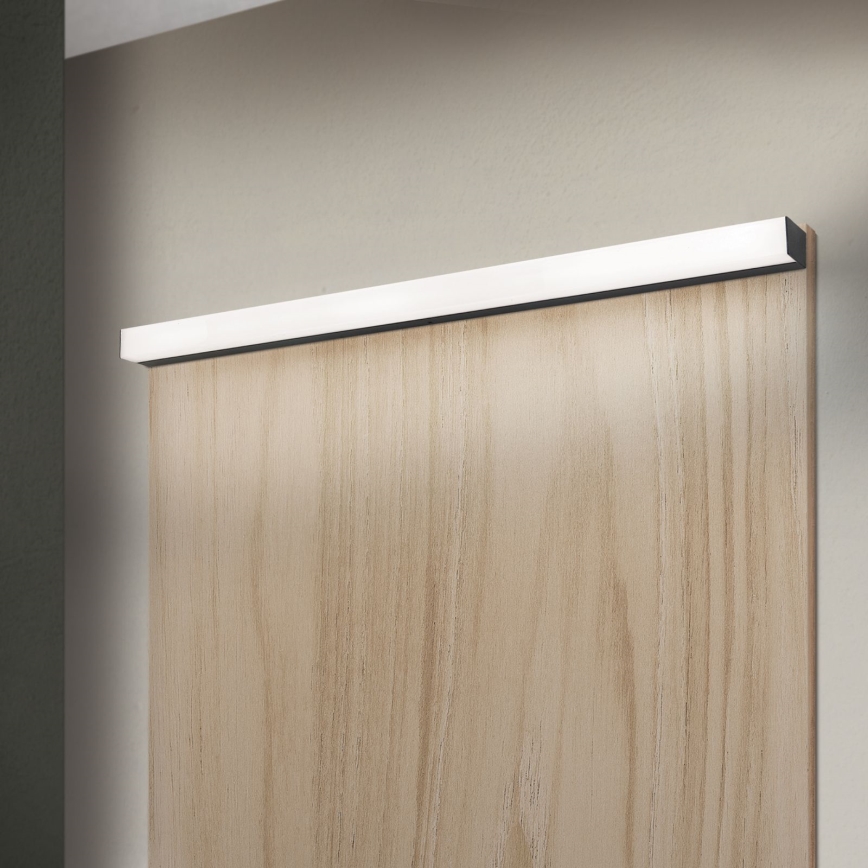 Iluminación LED para espejos de baño HORIZON LED/18W/230V 3000/4000K 90 cm IP44 negro