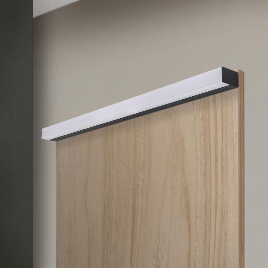 Iluminación LED para espejos de baño HORIZON LED/18W/230V 3000/4000K 90 cm IP44 negro