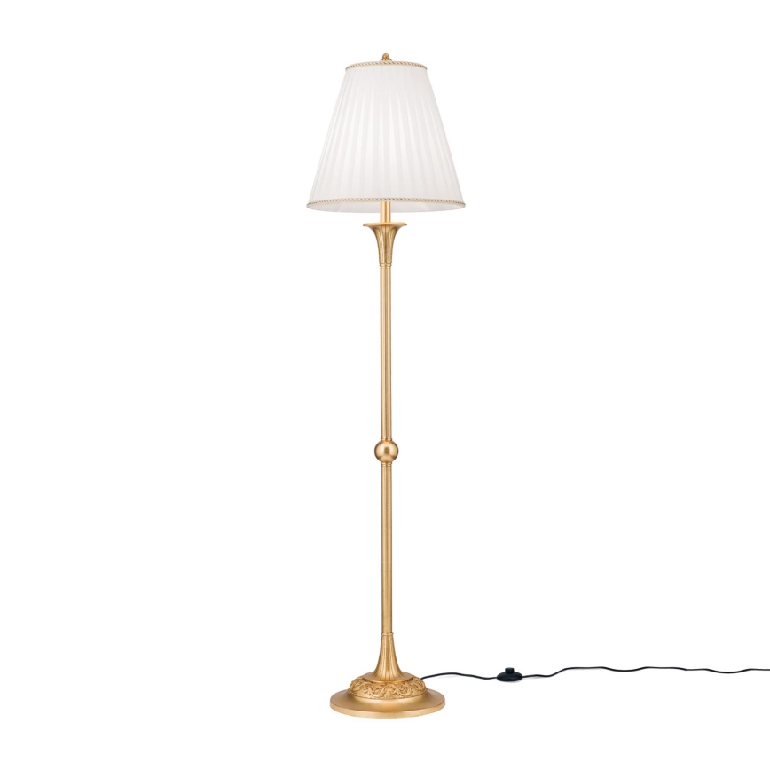 Lámpara de pie FONSA 1xE27/60W/230V blanco/dorado