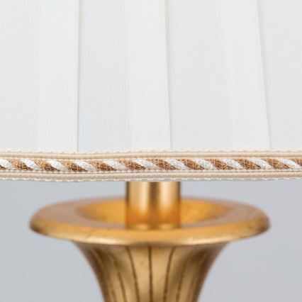 Lámpara de pie FONSA 1xE27/60W/230V blanco/dorado