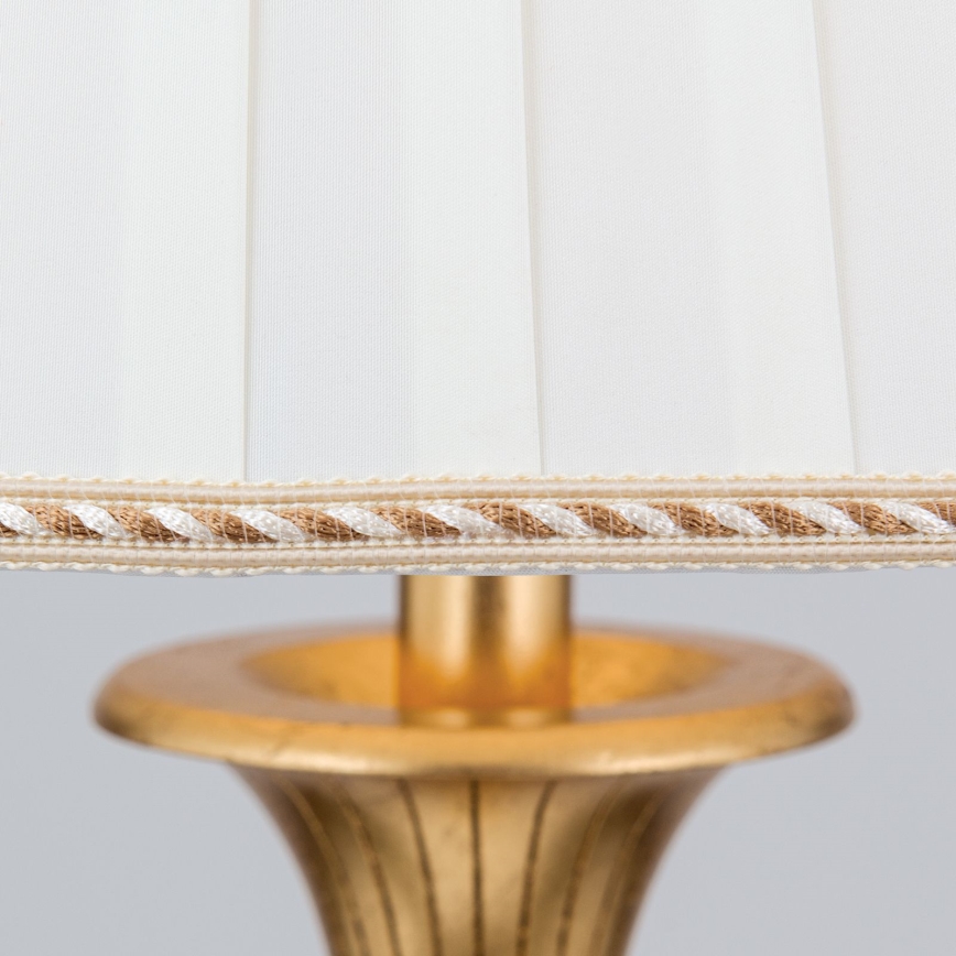 Lámpara de pie FONSA 1xE27/60W/230V blanco/dorado