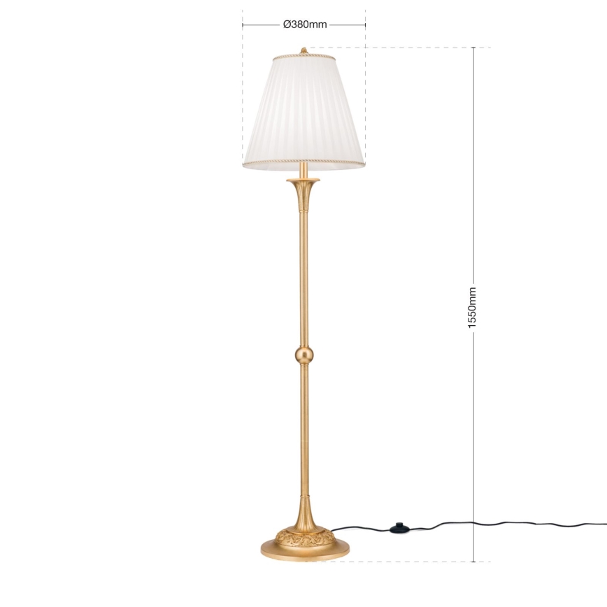 Lámpara de pie FONSA 1xE27/60W/230V blanco/dorado