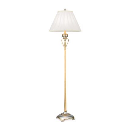 Lámpara de pie TIZIA 1xE27/60W/230V blanco/dorado/pátina