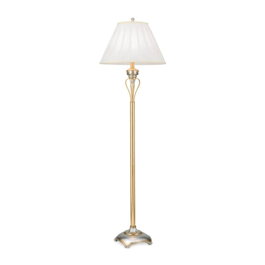 Lámpara de pie TIZIA 1xE27/60W/230V blanco/dorado/pátina