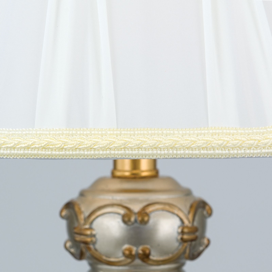 Lámpara de pie TIZIA 1xE27/60W/230V blanco/dorado/pátina