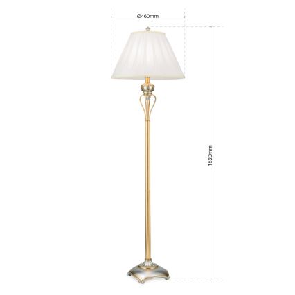 Lámpara de pie TIZIA 1xE27/60W/230V blanco/dorado/pátina