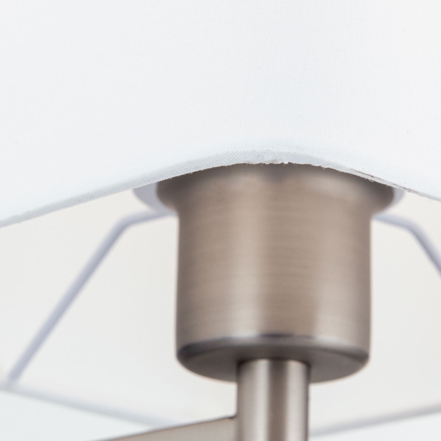 Lámpara de pie CARLTON 1xE27/40W/230V blanco/cromo mate