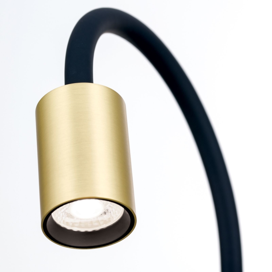 Orion Str 10-489 - Lámpara de mesa flexible LED con clip KURT LED/5W/230V dorado
