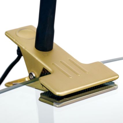 Orion Str 10-489 - Lámpara de mesa flexible LED con clip KURT LED/5W/230V dorado