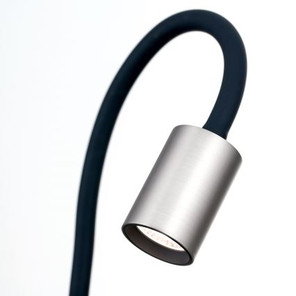 Orion Str 10-489 - Lámpara de mesa flexible LED con clip KURT LED/5W/230V plata