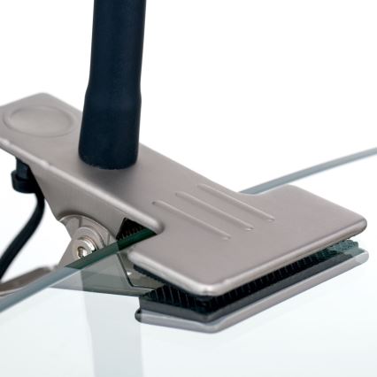 Orion Str 10-489 - Lámpara de mesa flexible LED con clip KURT LED/5W/230V plata