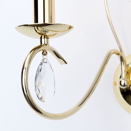 Aplique de cristal ALESSIA 2xE14/40W/230V dorado