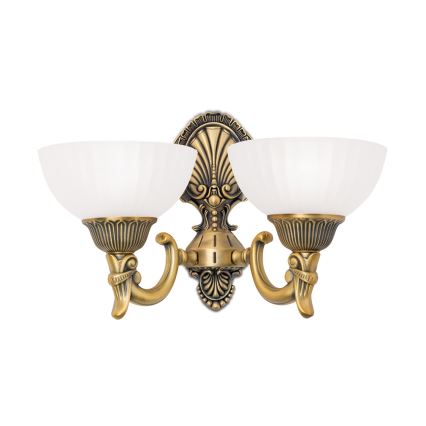 Aplique ROCCA 2xE27/60W/230V bronce/blanco