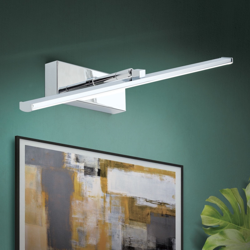 Lámpara LED de cuadro PUBLIO LED/10W/230V 50 cm cromo brillante