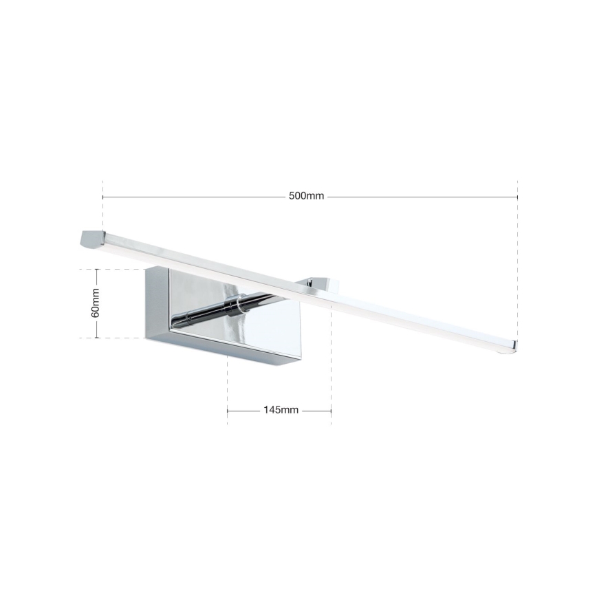 Lámpara LED de cuadro PUBLIO LED/10W/230V 50 cm cromo brillante