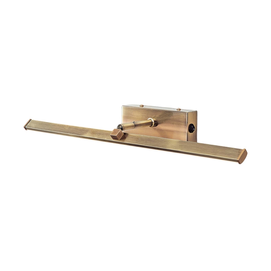 Lámpara LED de cuadro PUBLIO LED/10W/230V 50 cm dorado/pátina