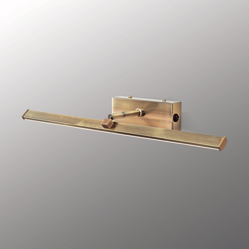 Lámpara LED de cuadro PUBLIO LED/10W/230V 50 cm dorado/pátina