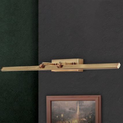 Lámpara LED de cuadro PUBLIO LED/15W/230V 75 cm dorado/pátina
