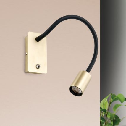Aplique flexible LED KURT LED/5W/230V dorado