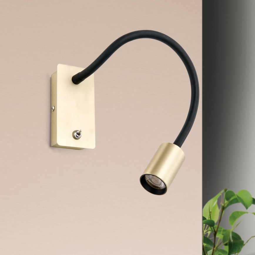 Aplique flexible LED KURT LED/5W/230V dorado