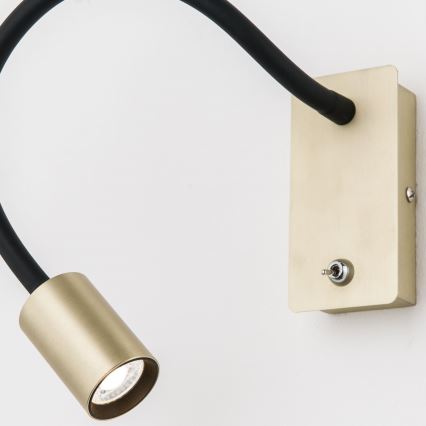 Aplique flexible LED KURT LED/5W/230V dorado