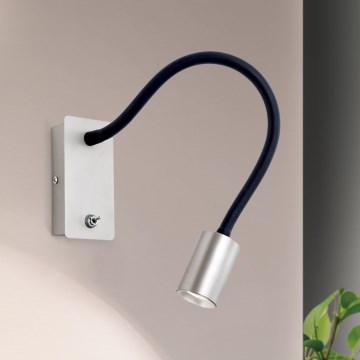 Orion WA 2-1342 - Aplique pequeño flexible LED KURT LED/5W/230V plata