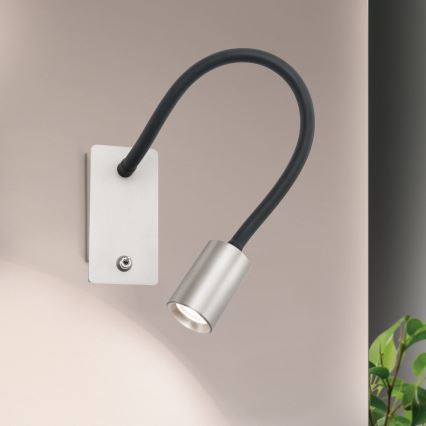Orion WA 2-1342 - Aplique pequeño flexible LED KURT LED/5W/230V plata